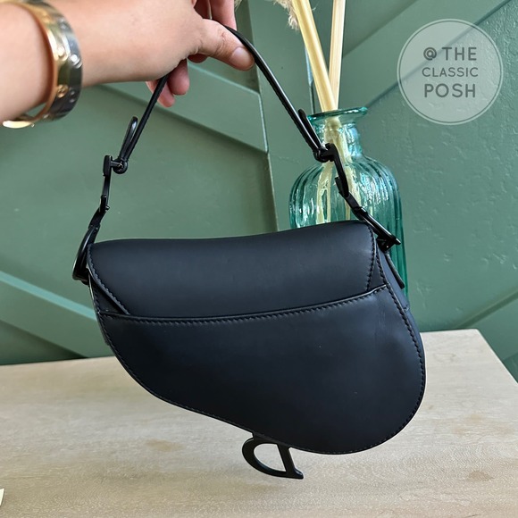 EUC Dior Saddle Mini Ultra Matte So Black Shoulder Bag (NO STRAP) - Picture 3 of 11